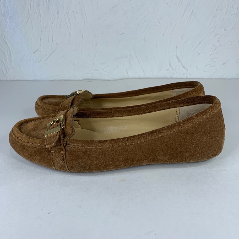 Michael Kors Suede Loafers Flats Moccasins Womens 7 Buckle Slip-On
